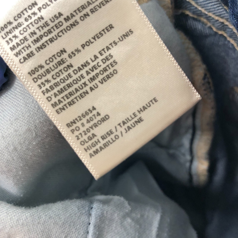 L'Agence Olga 30 (Fits 32W 27L) High Rise Distressed Cuffed Jeans - Picture 12 of 12